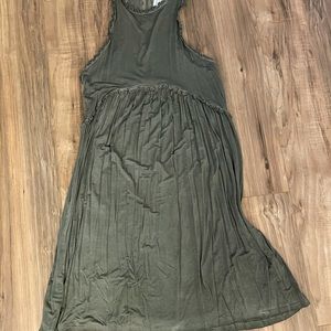 Lush army green babydoll dress